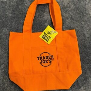 Trader Joe's Orange Canvas Tote Bag